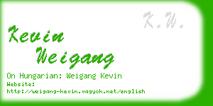 kevin weigang business card